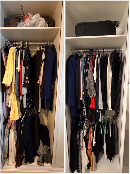 Wardrobe: (L) Before (R) After